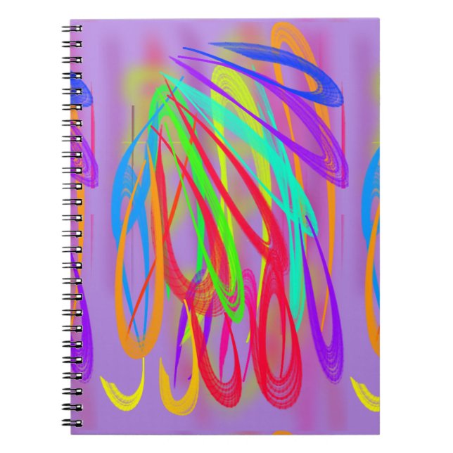 Caderno Espiral Penas Coloridas (Frente)
