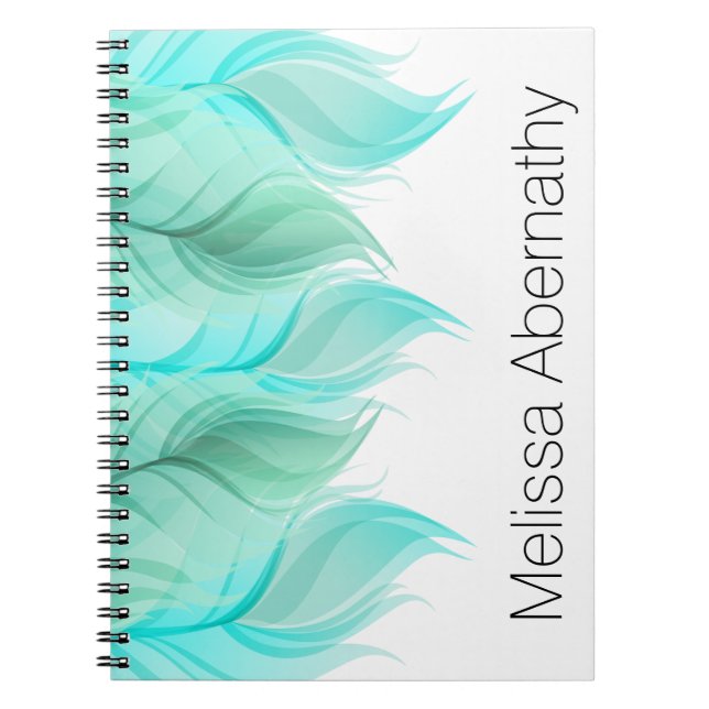 Caderno Espiral Penas de Aquarela Personalizadas (Frente)