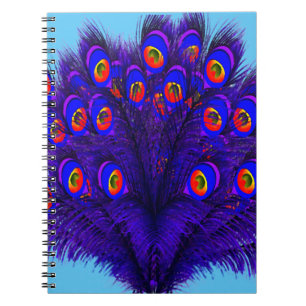 Caderno Espiral Penas de Pavão