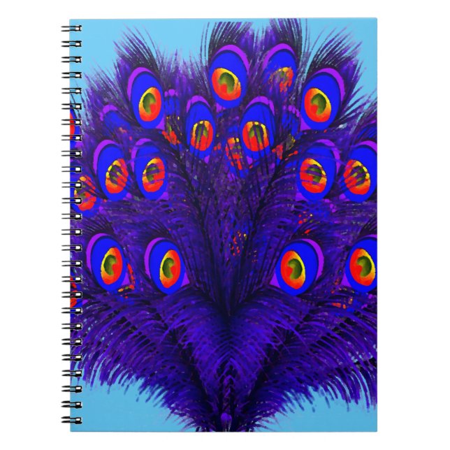 Caderno Espiral Penas de Peacock (Frente)