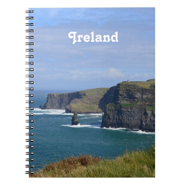 Caderno Espiral Penhascos impressionantes de Moher (Frente)
