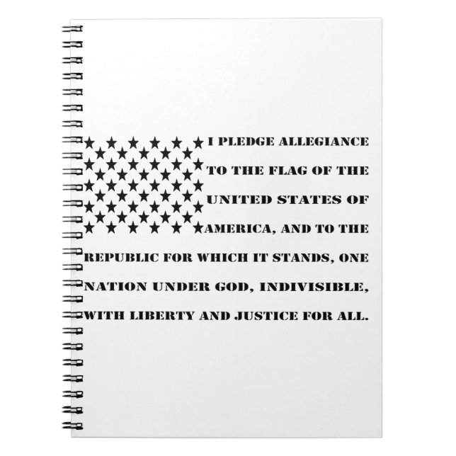 Caderno Espiral Penhor De Lealdade #USAPatriotGraphics (Frente)