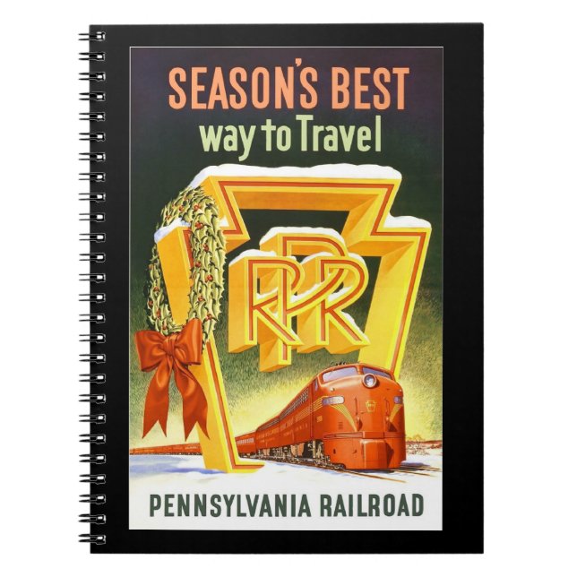 Caderno Espiral Pennsylvania Railroad, o melhor caminho para Viage (Frente)
