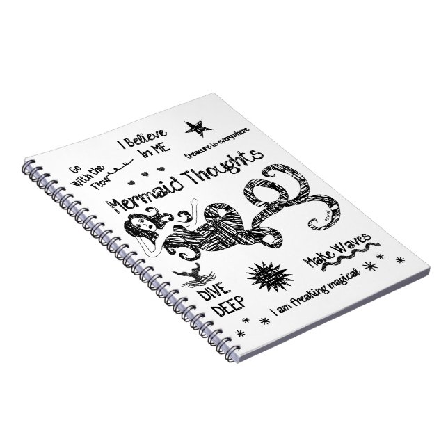 Caderno Espiral Pensamentos da sereia (Lado Direito)