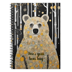 Caderno Espiral Pensando em seu abraço de urso bonito