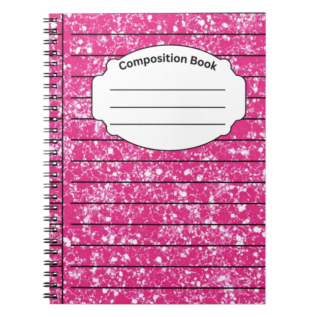 Caderno Espiral Pense a rosa (Frente)