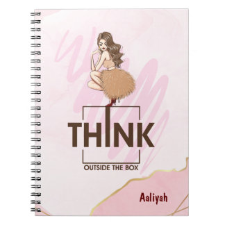 Caderno Espiral Pense fora da caixa Lady Boss