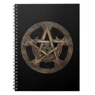Caderno Espiral Pentagram Triskelion Moon