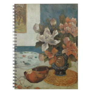 Caderno Espiral Peônias Chinesas e Bandolim por Paul Gauguin