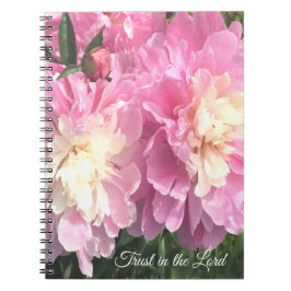 Caderno Espiral Peônias cor-de-rosa