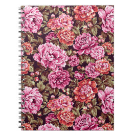 Caderno Espiral Peônias em Flor