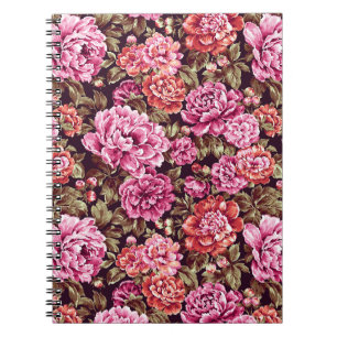 Caderno Espiral Peônias em Flor