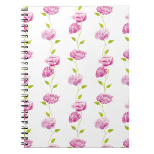 Caderno Espiral Peônias na Orangeria