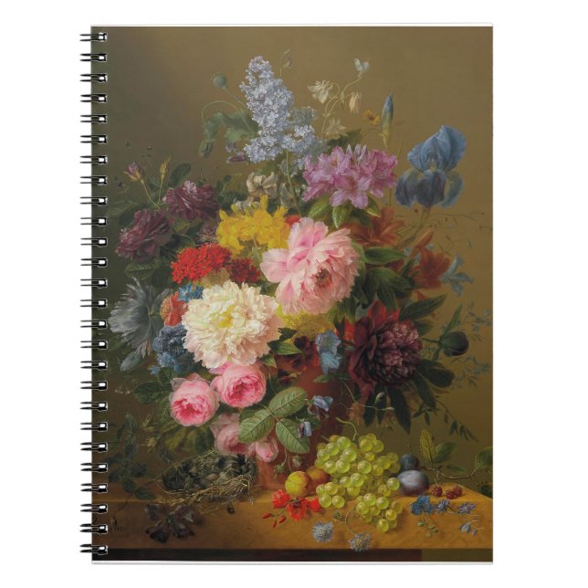 Caderno Espiral Peônias, tulipas, Rosas e irrisórios - A. Bloomers (Frente)