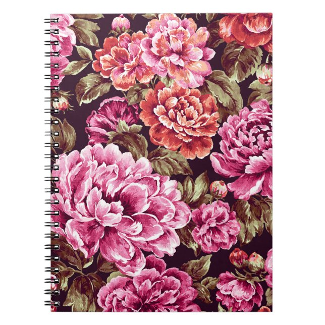 Caderno Espiral Peonies in Bloom (Frente)