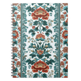 Caderno Espiral Peony Brocade