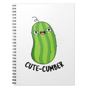 Caderno Espiral Pepino Engraçado Pepino Engraçado Veggie Pun