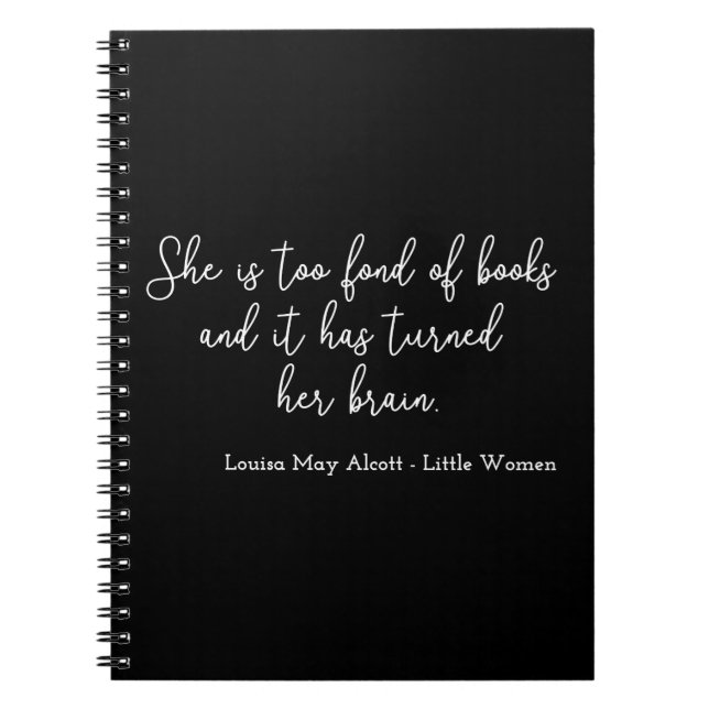 Caderno Espiral Pequena Citação de Mulheres II - Estilo de Escrita (Frente)