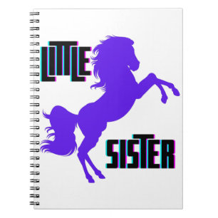 Caderno Espiral Pequena Irmã Pônei Roxo