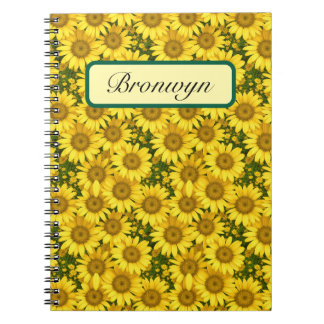 Caderno Espiral Pequenas margaridas personalizadas