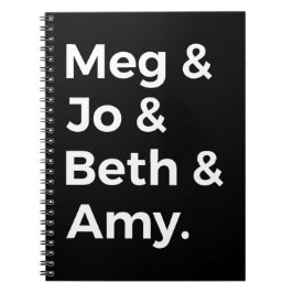 Caderno Espiral Pequenas Mulheres Caracteres I