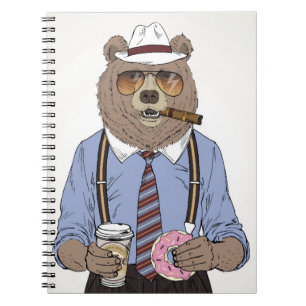 Caderno Espiral Pequeno almoço do urso