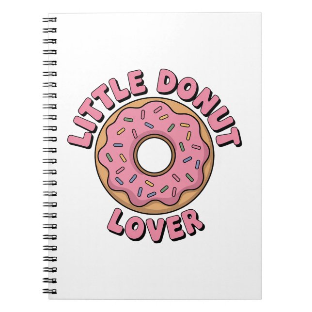 Caderno Espiral Pequeno Amante de Donut | Crianças (Frente)