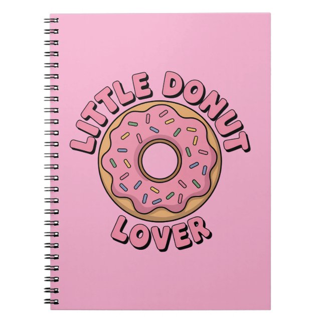 Caderno Espiral Pequeno Amante de Donut | Crianças (Frente)