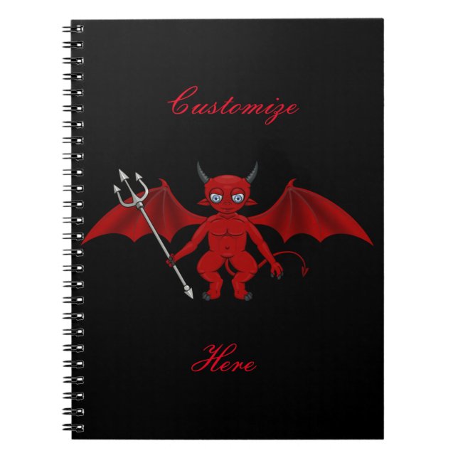 Caderno Espiral Pequeno Diabo Vermelho Thunder_Cove (Frente)