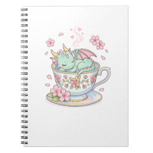 Caderno Espiral Pequeno Dragão do Chá