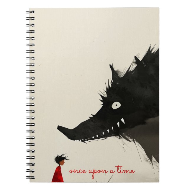 Caderno Espiral Pequeno Red Riding Hoos e o lobo Mau (Frente)