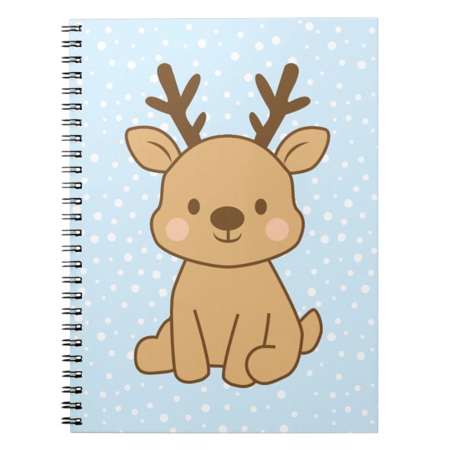 Caderno Espiral Pequeno Renas (Frente)