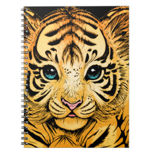 CADERNO ESPIRAL PEQUENO TIGRE