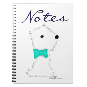 Caderno Espiral Pequeno Westie Sentado