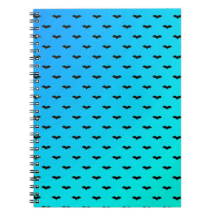 Caderno Espiral Pequenos Morcegos Azuis
