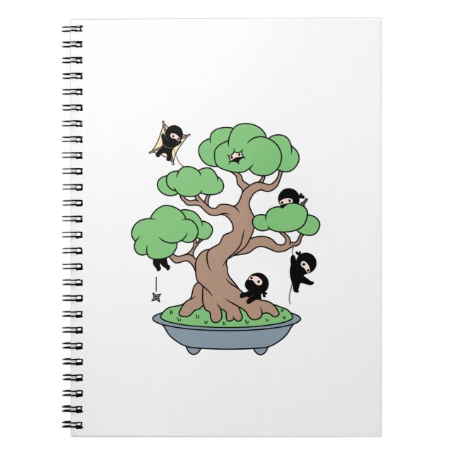 Caderno Espiral Pequenos Ninjas em Bonsai Tree (Frente)