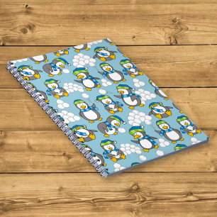 Caderno Espiral Pequenos pinguins
