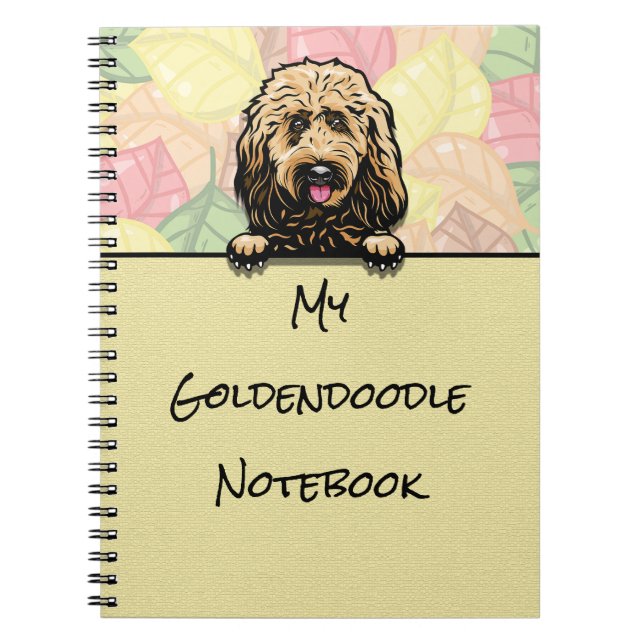 Caderno Espiral Pequim Bloco de anotações de Goldendoodle (Frente)