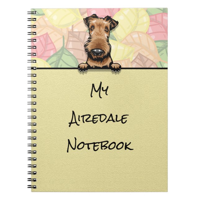 Caderno Espiral Pequim notebook bonito Airedale (Frente)