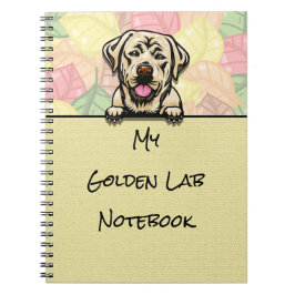 Caderno Espiral Pequim Ouro bonito Labrador notebook