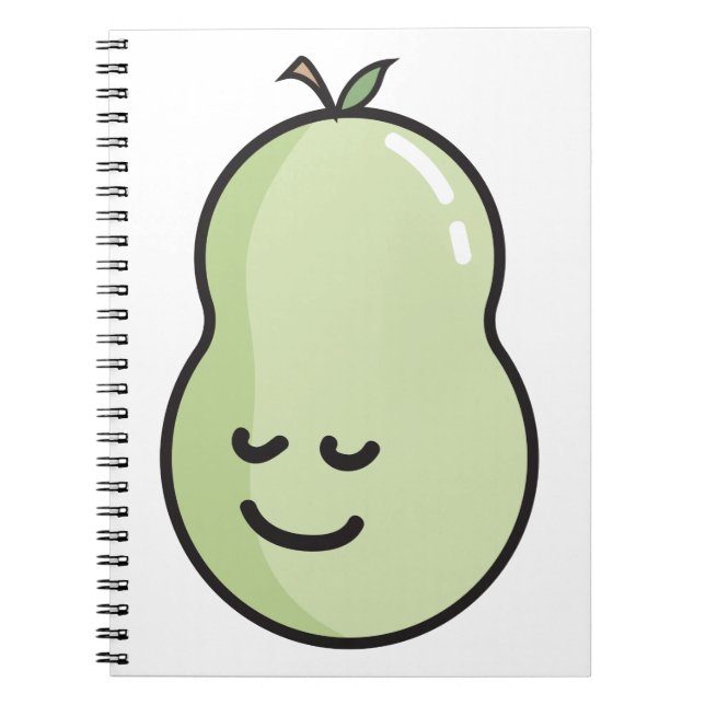 Caderno Espiral Pera com um sorriso (Frente)