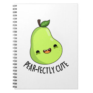 Caderno Espiral Pera-feitamente Fruta Fofa Punição de Pera