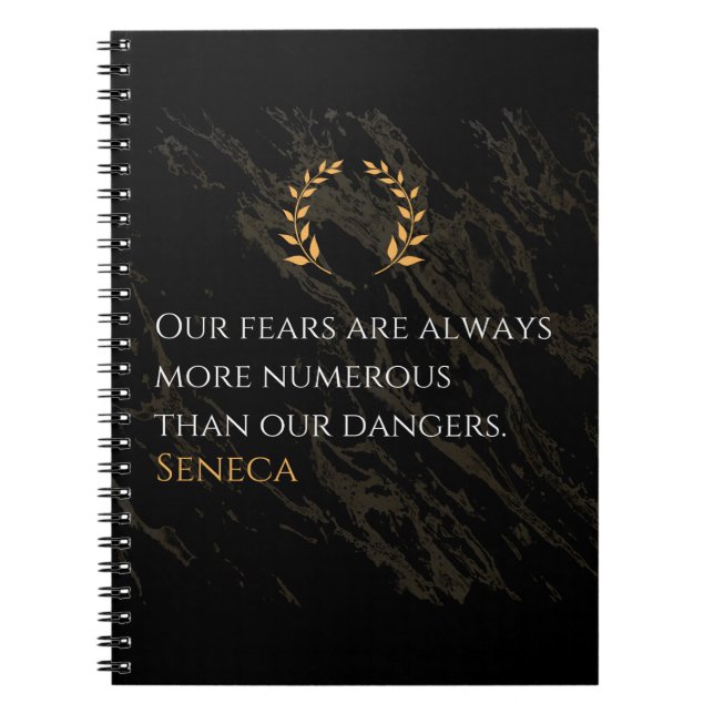 Caderno Espiral Percepção do Seneca: Medos comparados aos perigos  (Frente)