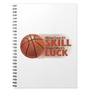 Caderno Espiral Perder Habilidade Ganhar Sorte Basquetebol