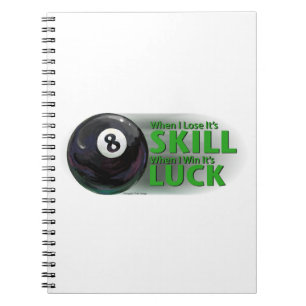 Caderno Espiral Perder Habilidade Ganhar Sorte Bola 8