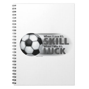 Caderno Espiral Perder Skill ganha Futebol com sorte