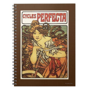 Caderno Espiral Perfecta Bicicletas com Publicidade de Mulher Post