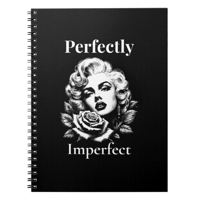 Caderno Espiral Perfectly Imperfect – Marilyn Noir (Frente)