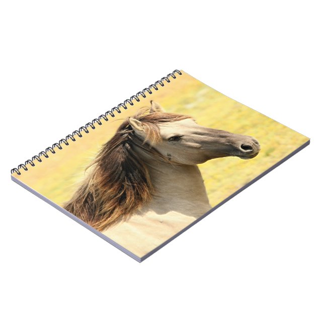 Caderno Espiral Perfil de Cavalo bege (Left Side)
