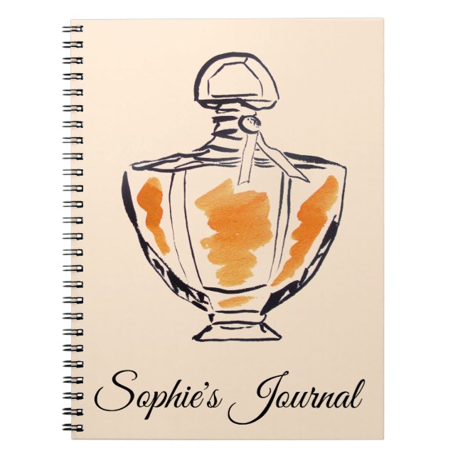 Caderno Espiral Perfume bottle fashion girl's journal (Frente)
